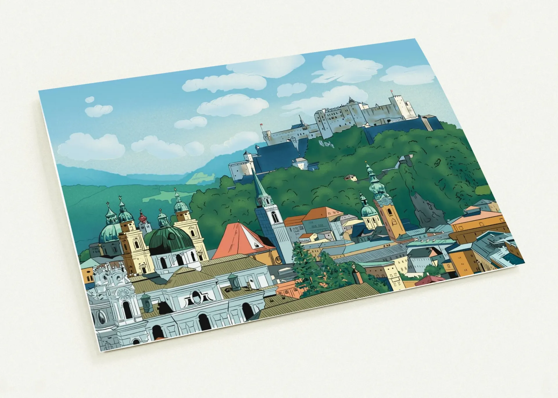 Salzburg City Greeting cards (pack of 10) (A5 (14.8 x 21 cm))